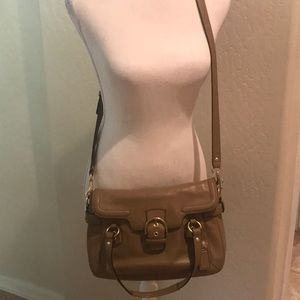Coach Campbell Leather Eva Flap Satchel